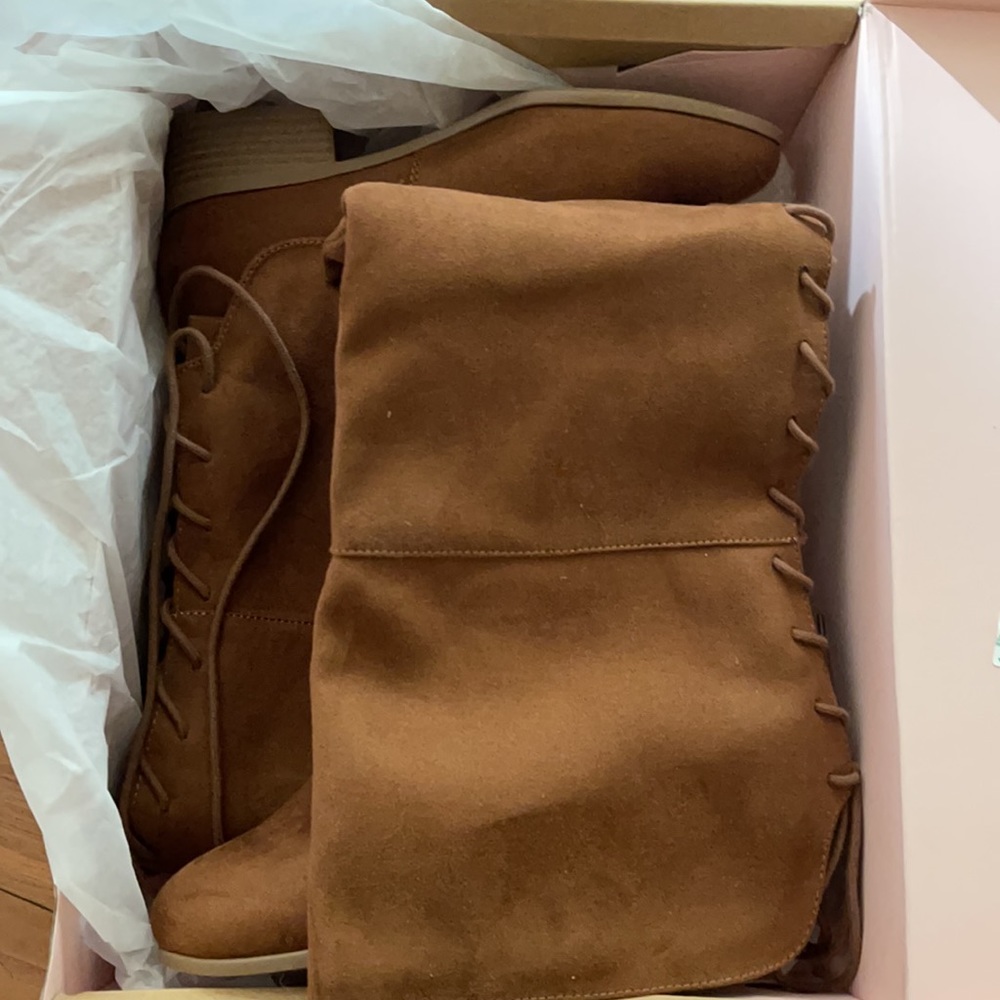 Cognac color knee high boots - Picture 4 of 4